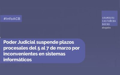 Poder Judicial suspendió los plazos judiciales del 5 al 7 de marzo de 2024 por inconvenientes en sistemas informáticos