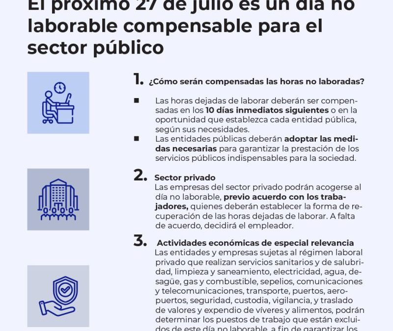 ¡Se declara día no laborable compensable el 27 de julio de 2024!