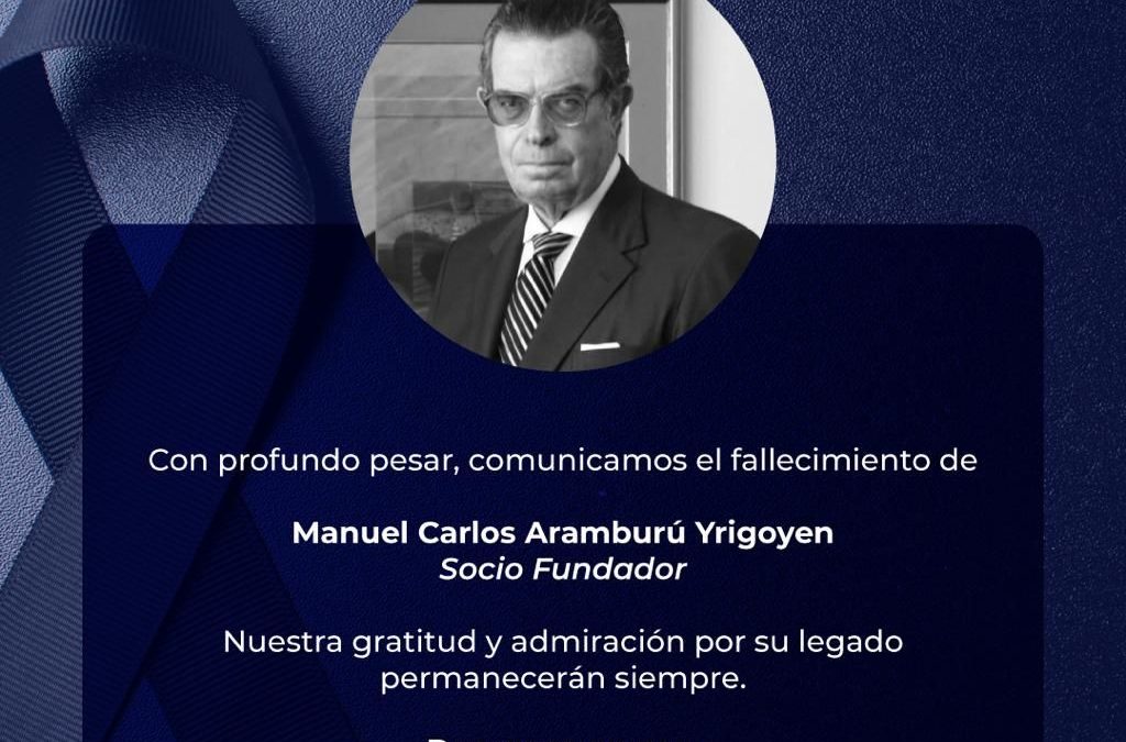 Fallecimiento de nuestro socio fundador